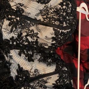 Black and white wedding dress